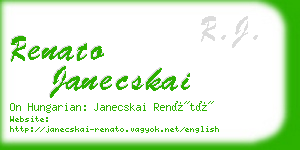 renato janecskai business card